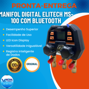 Manifol digital Elitech MS-100 com bluetooth